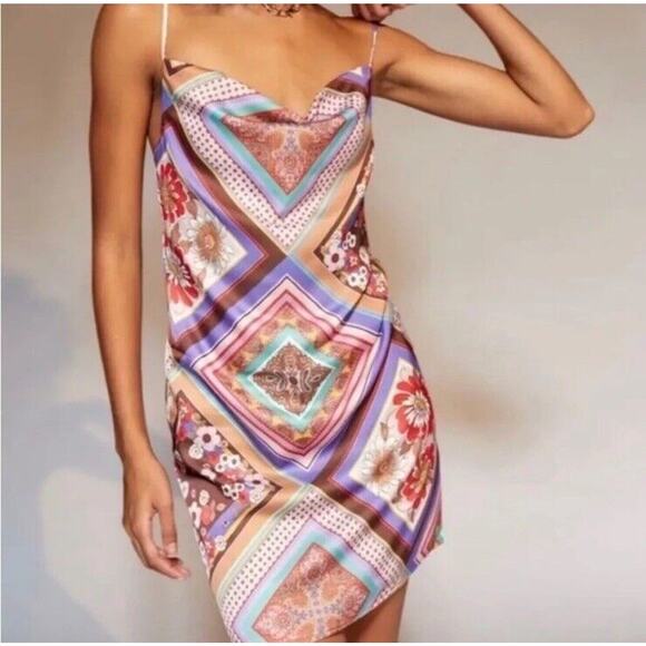 Urban Outfitters Dresses & Skirts - Urban Outfitters Mallory Cowl Neck Slip Dress Size M